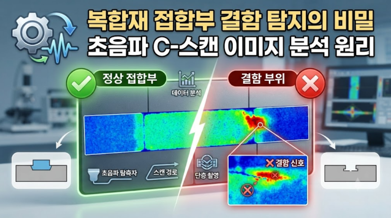 복합재 패널 접합부의 비파괴 검사(NDT)를 위한 초음파 C-스캔 이미지 분석 원리