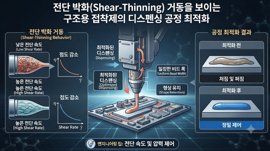 전단 박화(Shear-Thinning) 거동을 보이는 구조용 접착제의 디스펜싱 공정 최적화 2 image 2