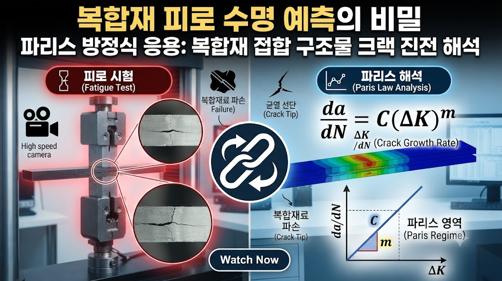 복합재 접합 구조물의 피로 크랙 진전(Fatigue Crack Growth) 속도 예측을 위한 파리스 방정식 응용 1 image 29