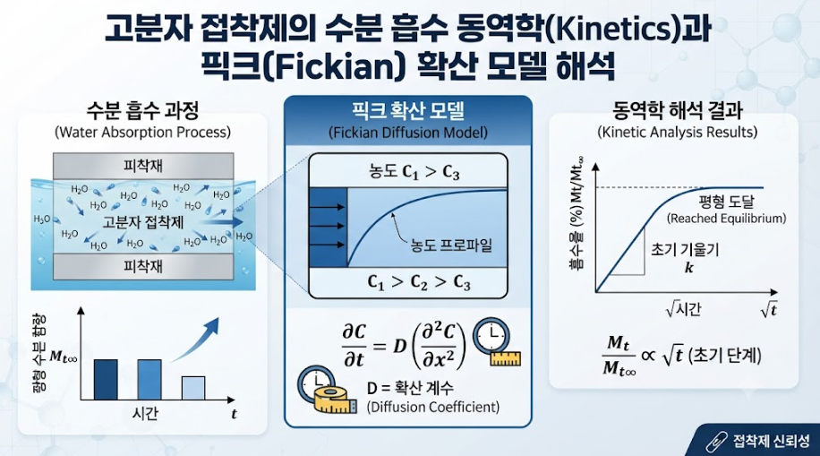 고분자 접착제의 수분 흡수 동역학(Kinetics)과 픽크(Fickian) 확산 모델 해석 2 image 5